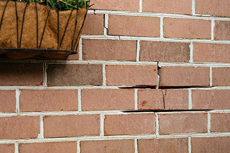 Cracked masonry before