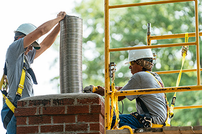 New chimney liner installation - Madewell Masonry2